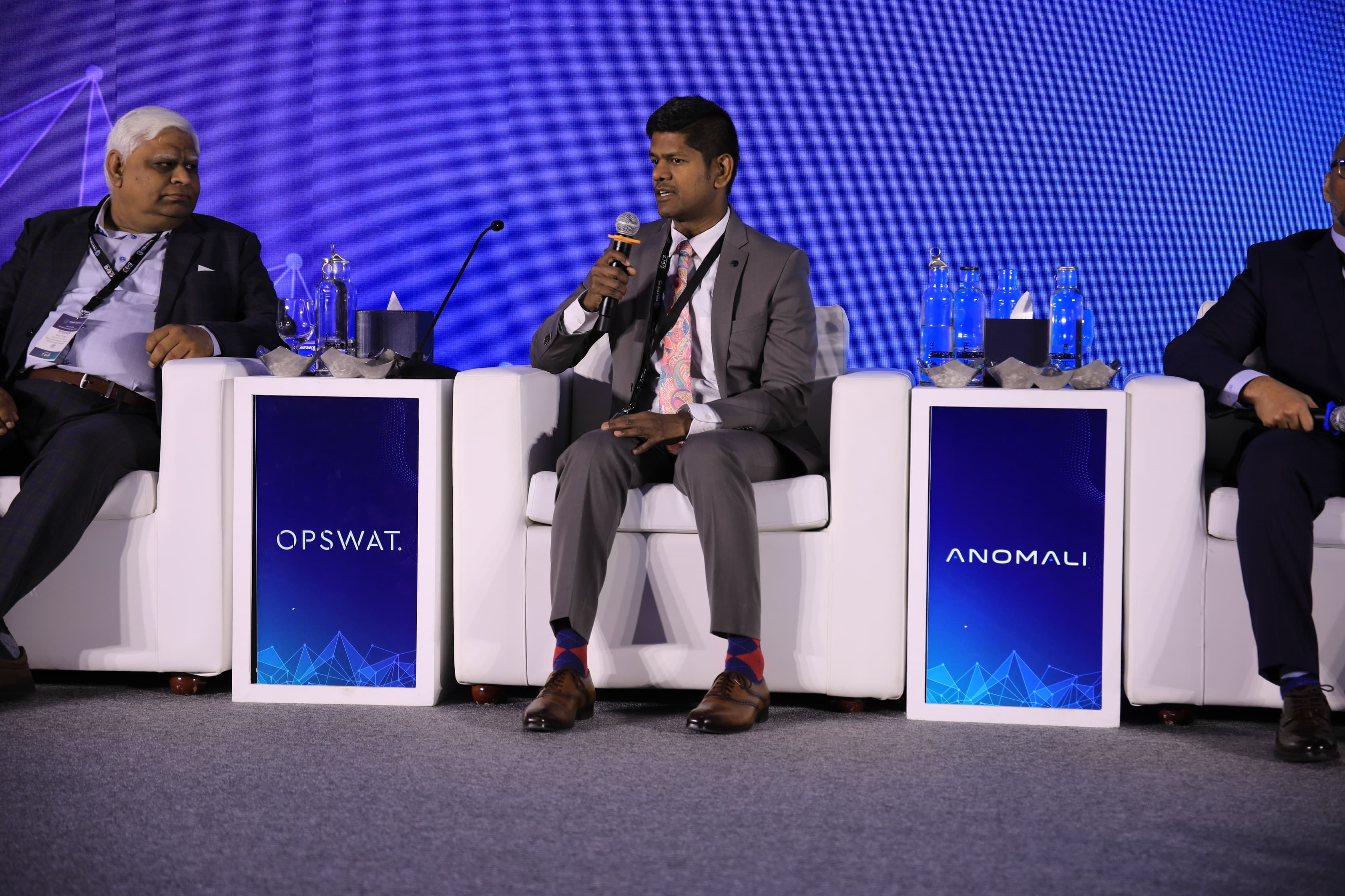 Panel discussion on stage at Cyber First UAE