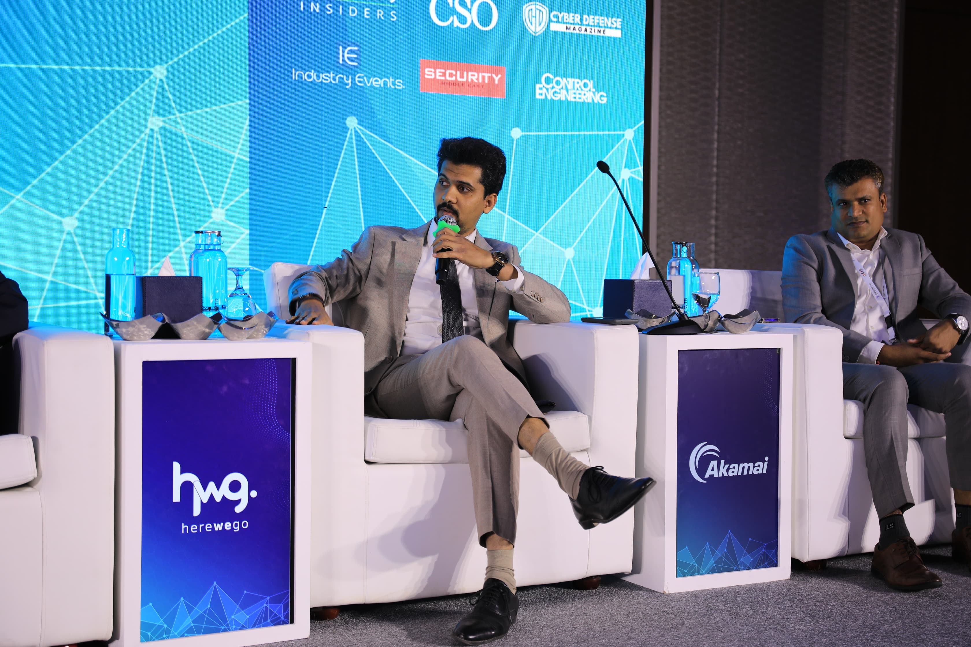 Panel discussion on stage at Cyber First UAE